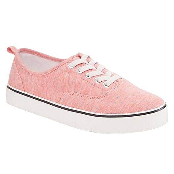 Old Navy Sneaker Pastel Pink Speckled Jersey Knit Casual Little Girl Sneaker - Picture 1 of 10